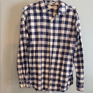 MEN’s Hawker Rye Large Classic Blue and White Plaid Shirt